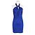 Vestido Mini Halter Zac Posen en Satén Azul - vista 4