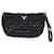 Prada Ribbon Motif Pouch Canvas Clutch Bag 1N1422 in Great Condition Black Cloth  ref.1427878