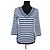 Camiseta Jean Paul Gaultier com listras brancas e azuis Branco Azul