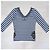 Camiseta Jean Paul Gaultier com listras brancas e azuis Branco Azul - vista 6