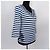 Camiseta Jean Paul Gaultier com listras brancas e azuis Branco Azul - vista 8