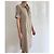 Autre Marque Vestido sahariano túnica tipo blusa beige algodón - vista 3