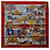 Hermès square "St Christopher of the child Jesus" Multiple colors Silk  ref.1181502
