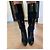 Botas de tacón Versace negras de ante y cuero 36.5 Negro - vista 10