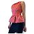 Preen By Thornton Bregazzi Blusa Peplum Jacquard Estampado Leopardo Rojo Blanco Roja Burdeos