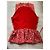 Preen By Thornton Bregazzi Blusa Peplum Jacquard Estampado Leopardo Rojo Blanco Roja Burdeos - vista 2