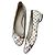 Weiße Lederflats mit Louis Vuitton Monogramm Murakami