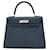 Hermès Kelly 28 Navy blue Leather  ref.1428821