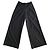 Chanel Pantalones Anchos Negros de Algodón Perforados
