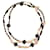 NINE CHANEL NECKLACE SAUTOIR CC LOGO & WOODEN BEADS 110-115 GOLD METAL NECKLACE Golden  ref.1429041