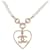 NINE CHANEL NECKLACE 2021 PEARLS HEART LOGO CC 45-55 CM GOLD NEW PEARLS NECKLACE Golden Metal  ref.1429046