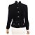 VINTAGE CHANEL HAUTE COUTURE GÜRTELJACKE 40 M SAMT CC LOGO Marineblau