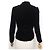 VINTAGE CHANEL HAUTE COUTURE GÜRTELJACKE 40 M SAMT CC LOGO Marineblau - Ansicht 3