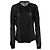 Strenesse, blouse nera trasparente con bottoni rotondi Nero