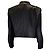 Schwarze Harvey drapierte offene Lederjacke von Alice + Olivia - Ansicht 3