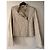Yves Saint Laurent Gesteppte Lammleder Bikerjacke Beige - Ansicht 2
