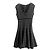 Alaïa Alaia Schwarz-Weiß Strick Skaterkleid