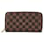 Cartera Zippy Louis Vuitton Castaño Cuero  ref.1431273