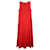 Robe midi plissée sans manches Akris en coton rouge  ref.1431300