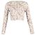 Beige Wolle Cropped Paisley Cardigan von Etro