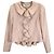 Valentino Garavani Ruffle Front Jacket in Beige Wool