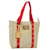 LOUIS VUITTON Antigua Cabas MM Bolsa Tote Bege Vermelha M40035 LV Auth 78720 Vermelho Lona  ref.1431748