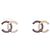 ORECCHINI CHANEL LOGO CC BICOLOR METALLO NERO E ORO D'oro