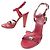 SANDALI CON TACCO GUCCI 36.5 IN CUOIO MONOGRAMMA GUCCISSIMA ROSSO