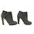 ZAPATOS CHANEL BOTINES DE TACÓN G29928 39 EN SEDA GRIS - vista 3