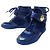 NEUE LOUIS VUITTON POSTMARK 38.5 KALBS- UND PYTHON-WEDGE-SNEAKERS Blau