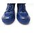 NEUE LOUIS VUITTON POSTMARK 38.5 KALBS- UND PYTHON-WEDGE-SNEAKERS Blau - Ansicht 4