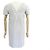 VESTIDO RECTO CHANEL P40448 S 36 EN TWEED BLANCO CON MANGAS CORTAS - vista 3