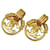 Boucles d'oreilles clip-on vintage Chanel Coco Mark en très bon état Métal Doré  ref.1432563