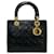 Dior Cannage Leather Lady Dior Leather Handbag in Very Good Condition Black  ref.1432586