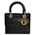 Bolsa de couro Cannage Lady Dior em muito bom estado Preto  ref.1432605