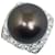 & Other Stories Pt900 Platinum Black Pearl 14.4mm Diamond 0.78ct Ring in Excellent Condition Metal  ref.1432651