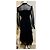 Diane Von Furstenberg Robe en chiffon crêpon effet wrap DvF Noir - vue 3