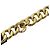 Cintura a catena CHANEL metallo 31.1""" Oro Nero CC Auth bs14988 D'oro - vista 3