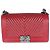 Borsa Boy media in pelle di vitello Chevron bordeaux Chanel Rosso