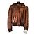 Chaqueta de piel de oveja Dolce & Gabbana bronce con capucha