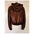 Chaqueta de piel de oveja Dolce & Gabbana bronce con capucha - vista 2