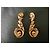 Orecchini Barocchi Oscar de la Renta 1980 Vintage Clip-on Bronzo - vista 11