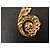 Orecchini Barocchi Oscar de la Renta 1980 Vintage Clip-on Bronzo - vista 5