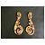 Orecchini Barocchi Oscar de la Renta 1980 Vintage Clip-on Bronzo - vista 6
