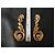 Orecchini Barocchi Oscar de la Renta 1980 Vintage Clip-on Bronzo - vista 8