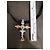 Pendente a croce e spilla Christian Lacroix color argento con pietre di cristallo collana - vista 7