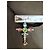 Pendente a croce e spilla Christian Lacroix color argento con pietre di cristallo collana - vista 8