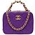 Sac CHANEL Vanity en Cuir Violet - 102012 - vue 3