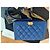Chanel Wallet On Chain in pelle cavia blu - vista 5
