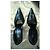 Décolleté Yves Saint Laurent in Pizzo Nero e Blu Chiaro - vista 2